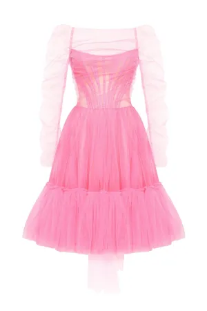 All-In-Pink bustier tulle dress
