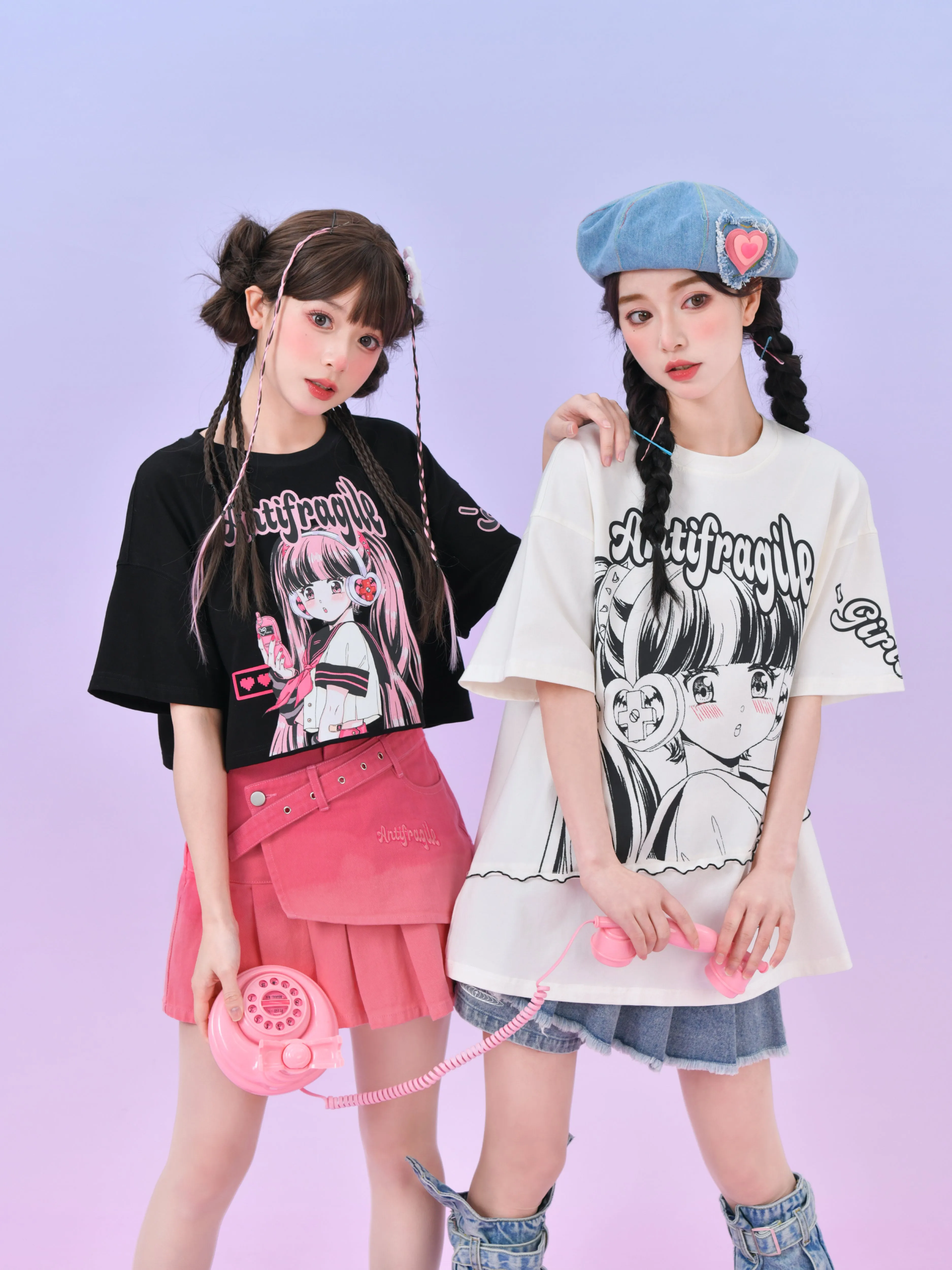 Antifragile Gradient Denim Skirt