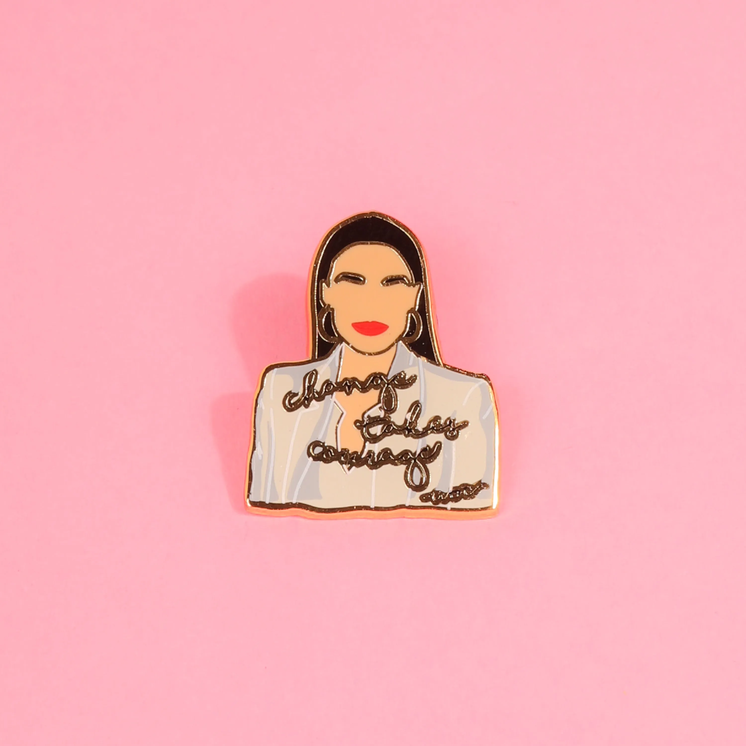 Change Takes Courage Enamel Pin