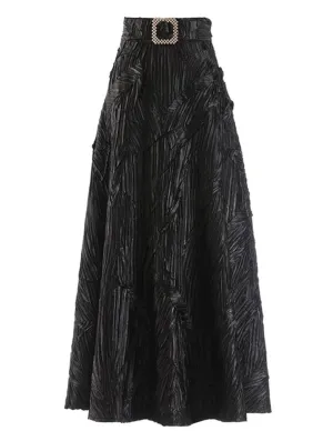 Exquisite Black Midi Skirt