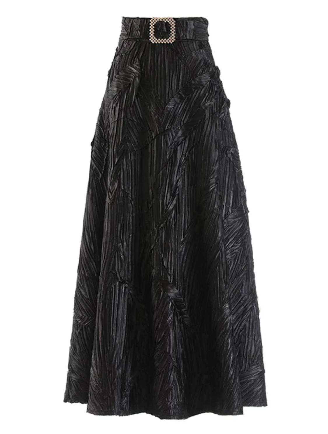 Exquisite Black Midi Skirt