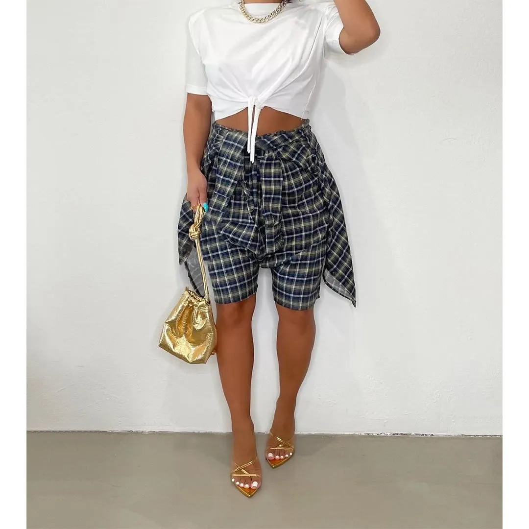 Fashion Plaid casual pants AY1904