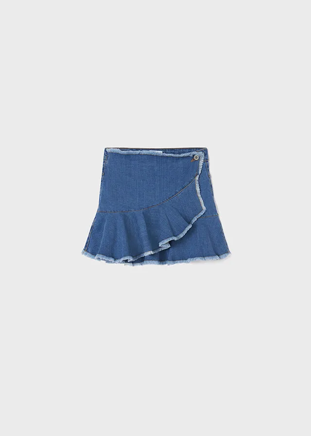 Mayoral 6950 094 - Denim Ruffle Skirt