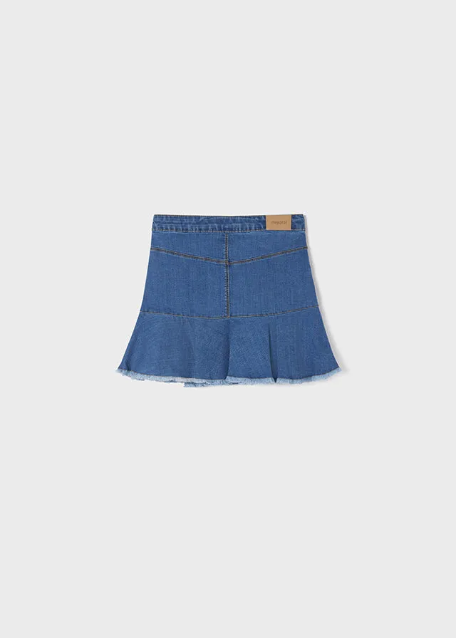 Mayoral 6950 094 - Denim Ruffle Skirt