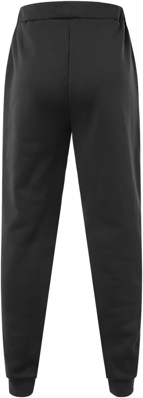 Mens Sweatpants with Pockets Big and Tall Athletic Drawstring Cargo Pants Hiking Outdoor Twill Track Jogging Sweatpants