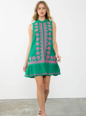 Sleeveless Embroidered Dress [GN-JH2010-7]