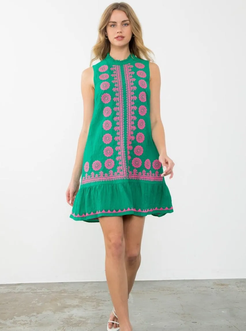 Sleeveless Embroidered Dress [GN-JH2010-7]