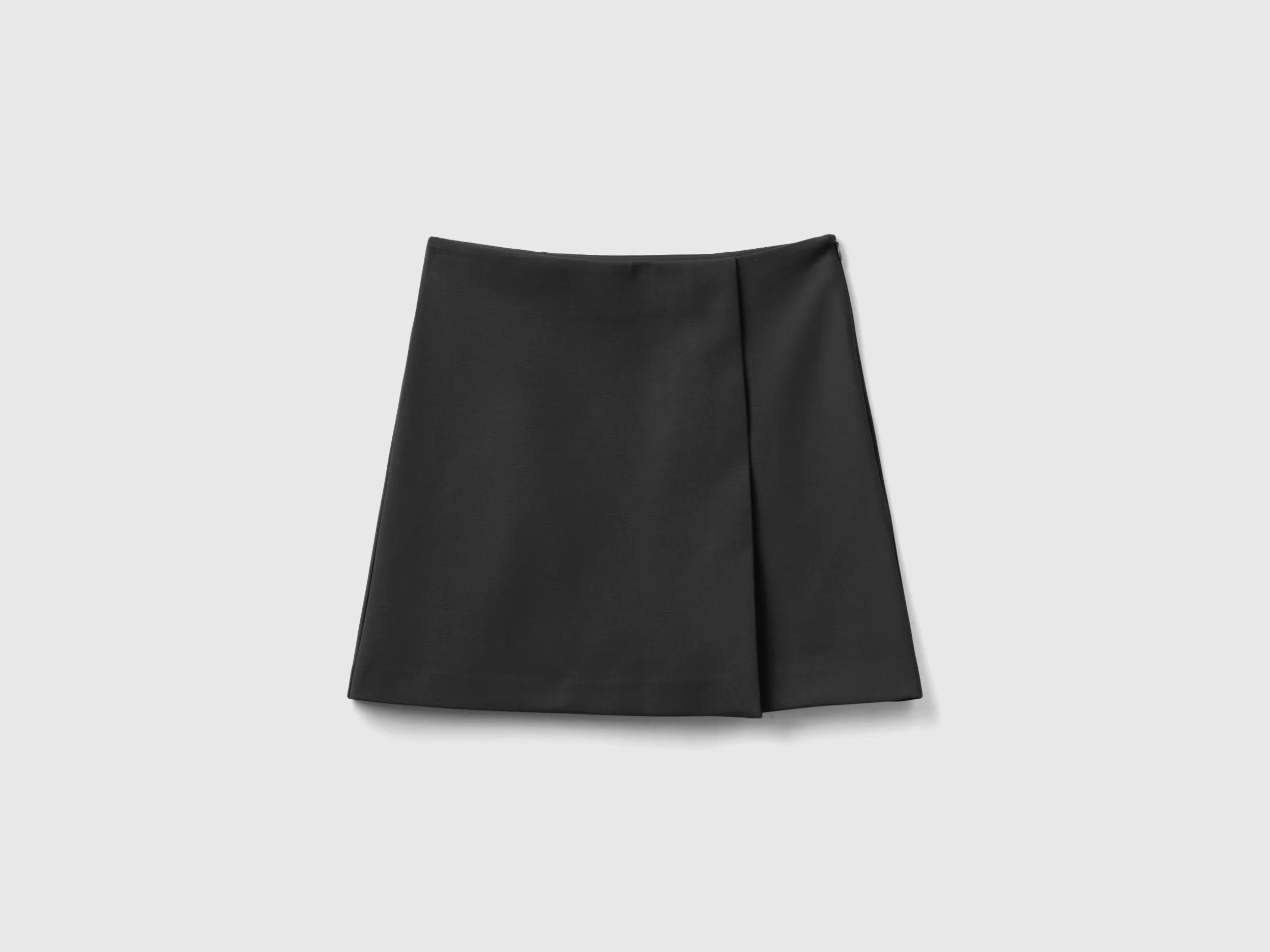 Solid A-Line Mini Skirt