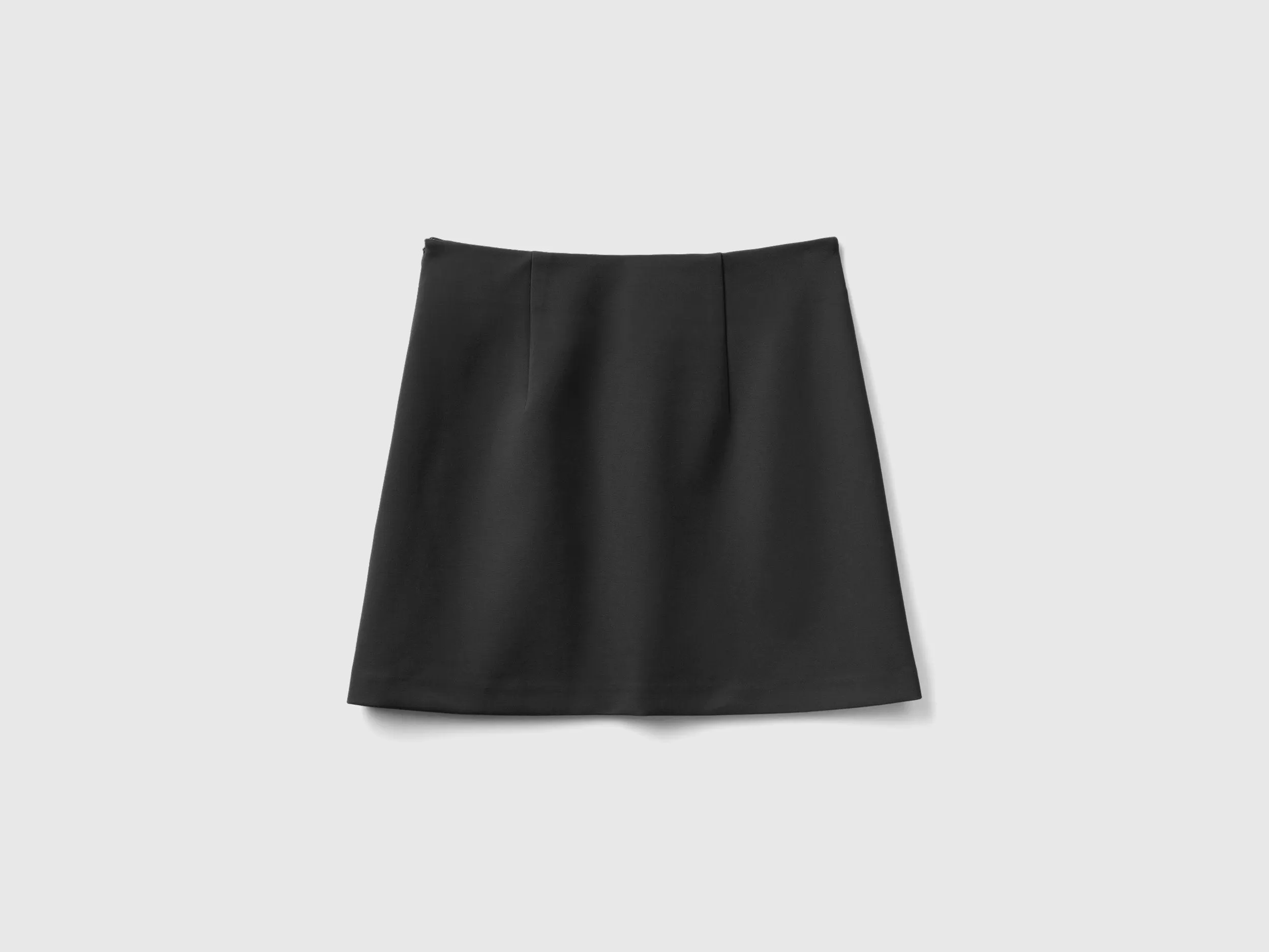 Solid A-Line Mini Skirt