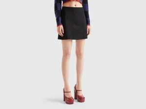 Solid A-Line Mini Skirt