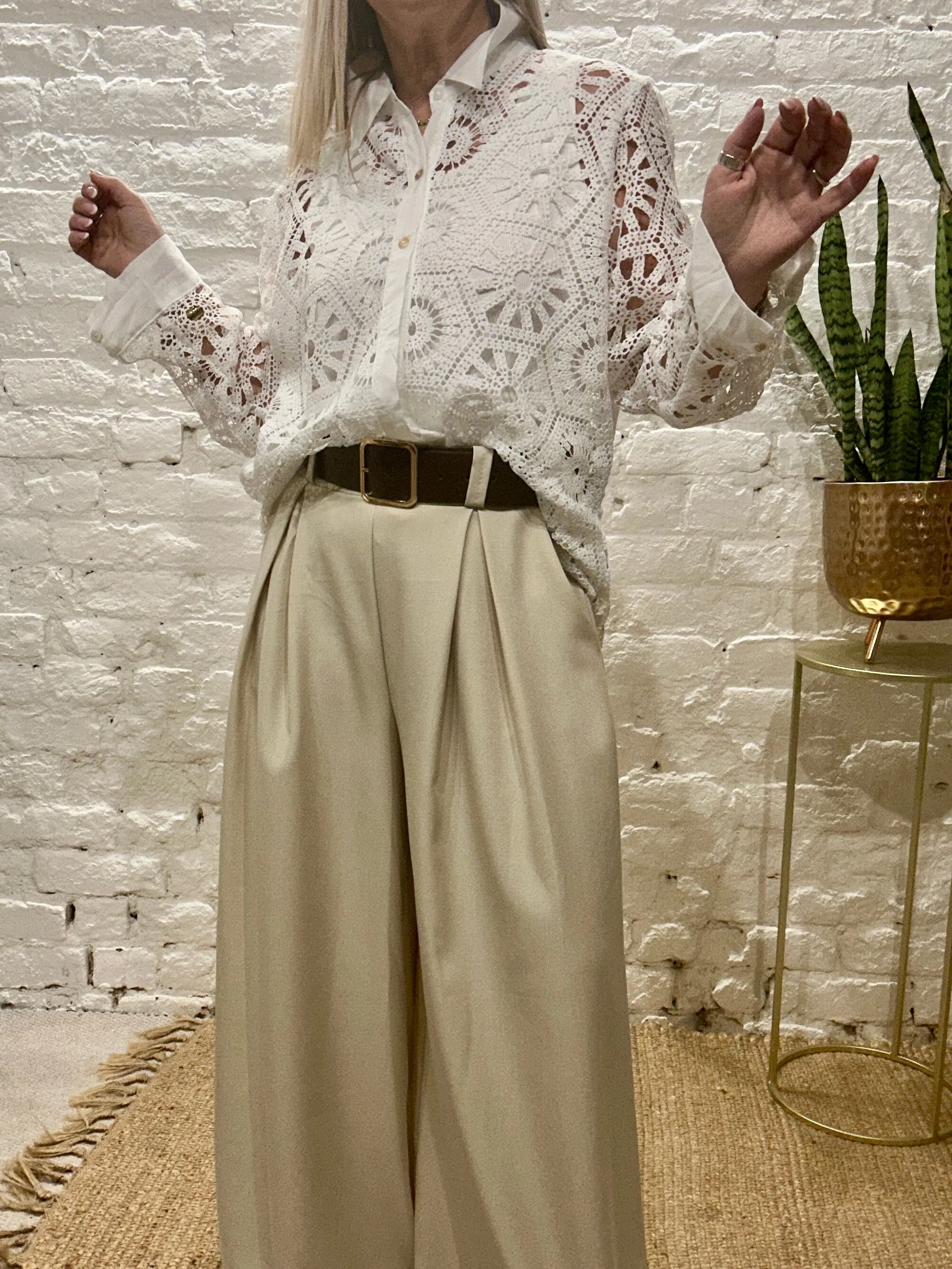The Au Natural Complete Crochet Button Through Shirt With Collars no 5