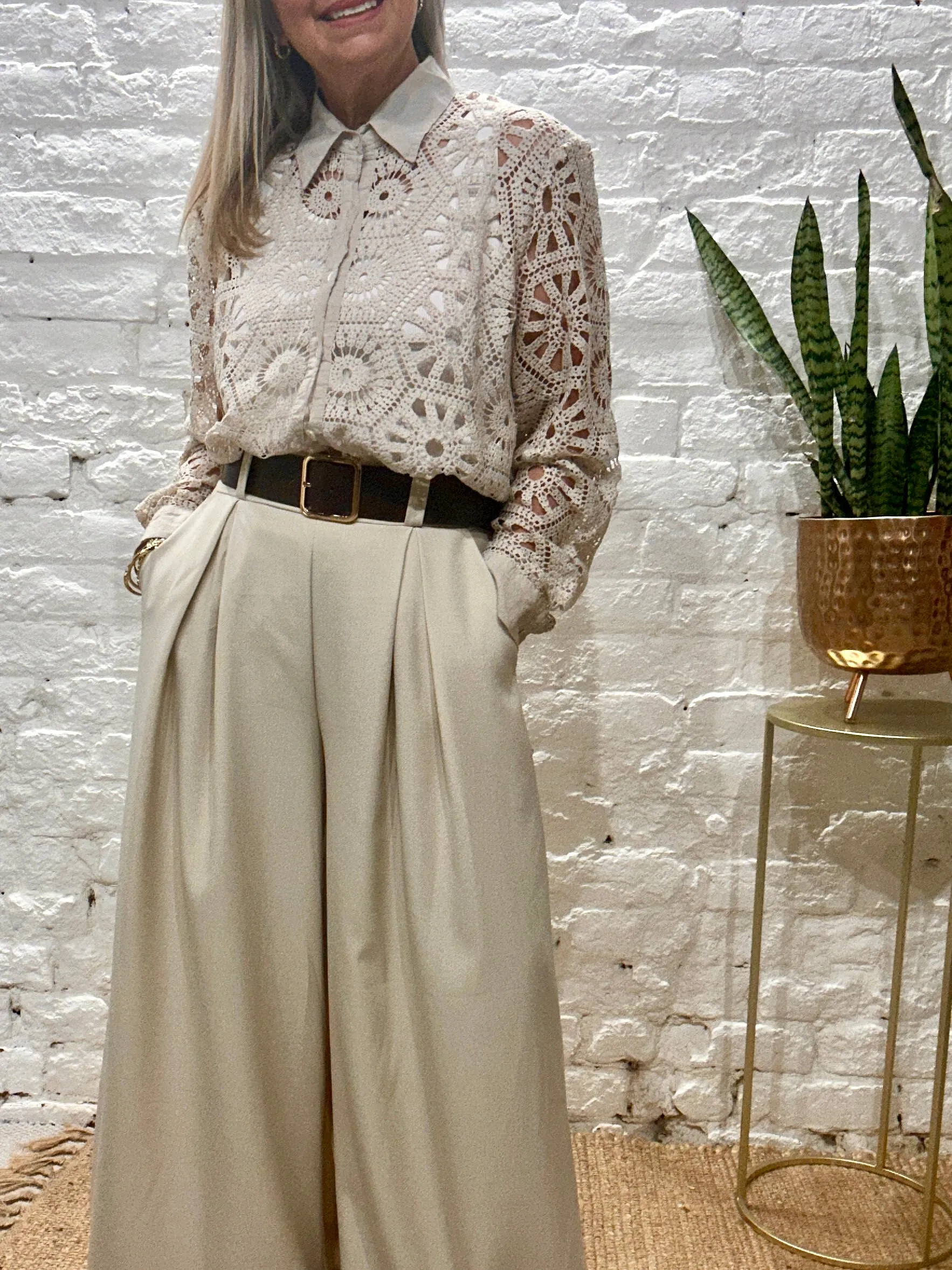 The Au Natural Complete Crochet Button Through Shirt With Collars no 5