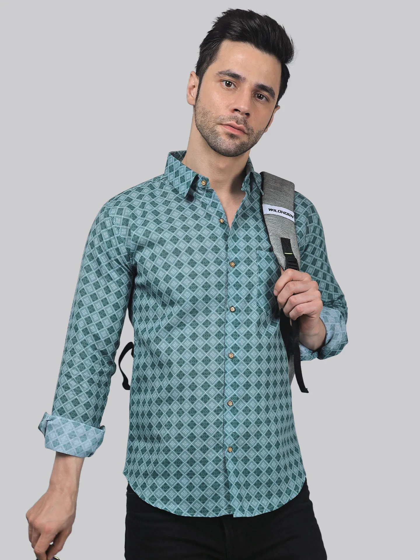 Vivacious Vibes Men's Printed Shirt