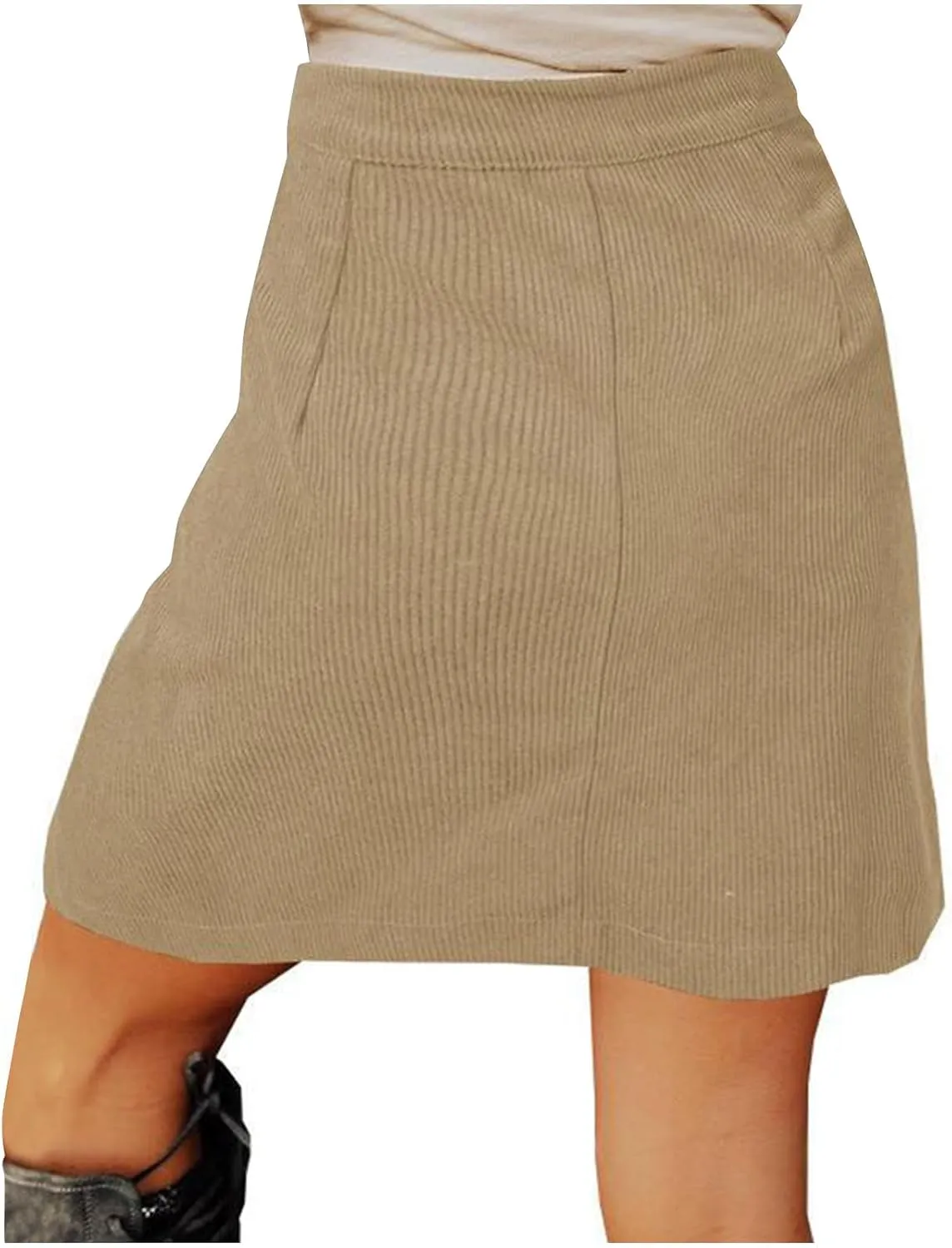 Women High Waist Button Down Cargo Skirt Fashion Solid A-line Midi Skirts 2024 Summer Dressy Business Pencil Skirt