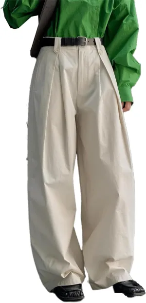 Women's Casual Pants Spring Elastic Waist Wide Leg Relaxed Fit Beach Travel Vacation Palazzo Harem Pants