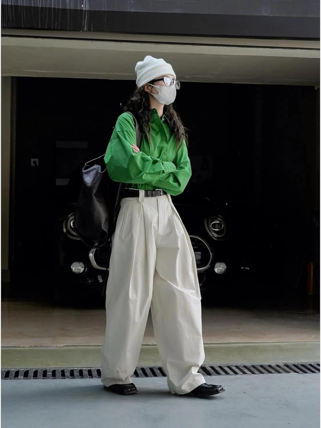 Women's Casual Pants Spring Elastic Waist Wide Leg Relaxed Fit Beach Travel Vacation Palazzo Harem Pants