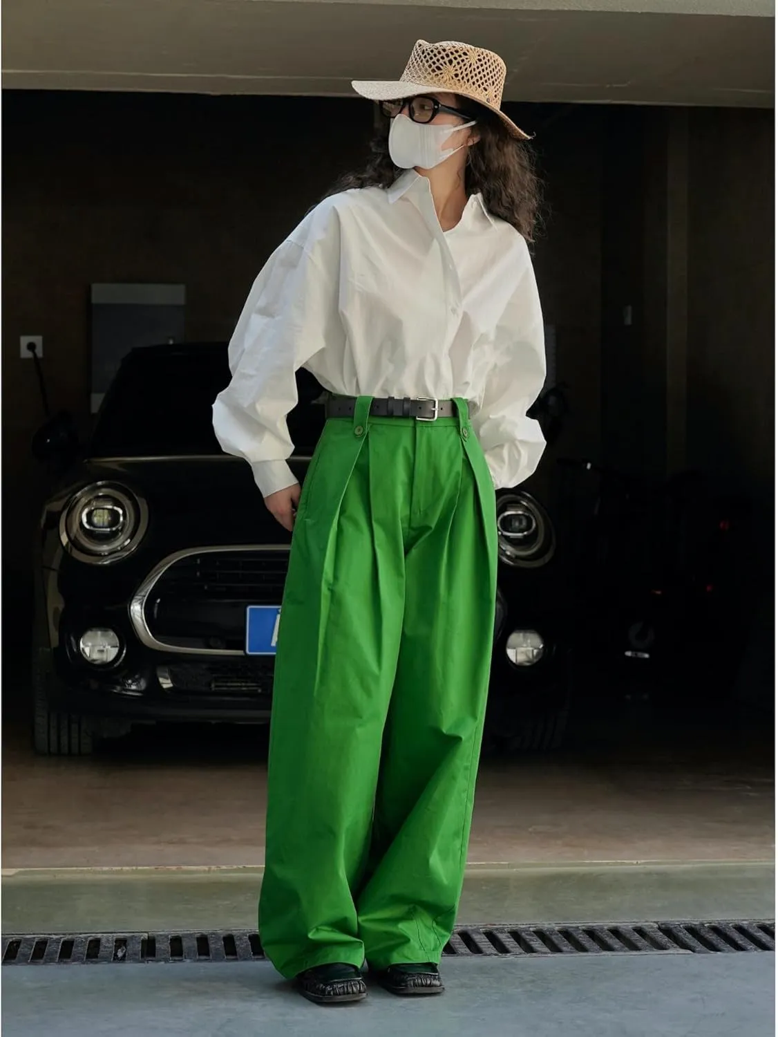 Women's Casual Pants Spring Elastic Waist Wide Leg Relaxed Fit Beach Travel Vacation Palazzo Harem Pants